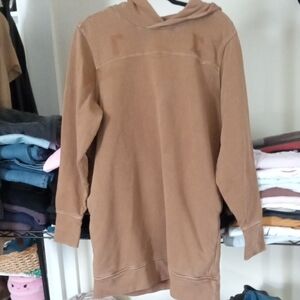 G STAR Brown Hooded Sweatshirt Dress